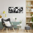thumbnail image 3 of Hieng Abstract Line Canvas Wall Art Black and White Line Paintings Prints Modern Minimalist Decorations for Home Living Room Bedroom Unframed, 3 of 6