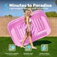 thumbnail image 6 of SLOOSH Inflatable Tanning Pool Lounger Float for Adults, 70" x 46" Large Suntan Tub Pool Floats Sun Tan Tub Ice Bath Tub Tanning Bed Blow up Pool Raft Lounge Floatie,L-Pink White, 6 of 9