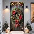 thumbnail image 2 of Ouuluon Festive Christmas Door Cover, 35x71 inch Holiday Curtain for Front Door Wall Party Decoration, 2 of 7