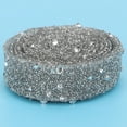 thumbnail image 4 of 1 Yard Delicate Shiny Crystal Sequins Beaded Crystal Ribbon Trim DIY Crafts (Silver), 4 of 7