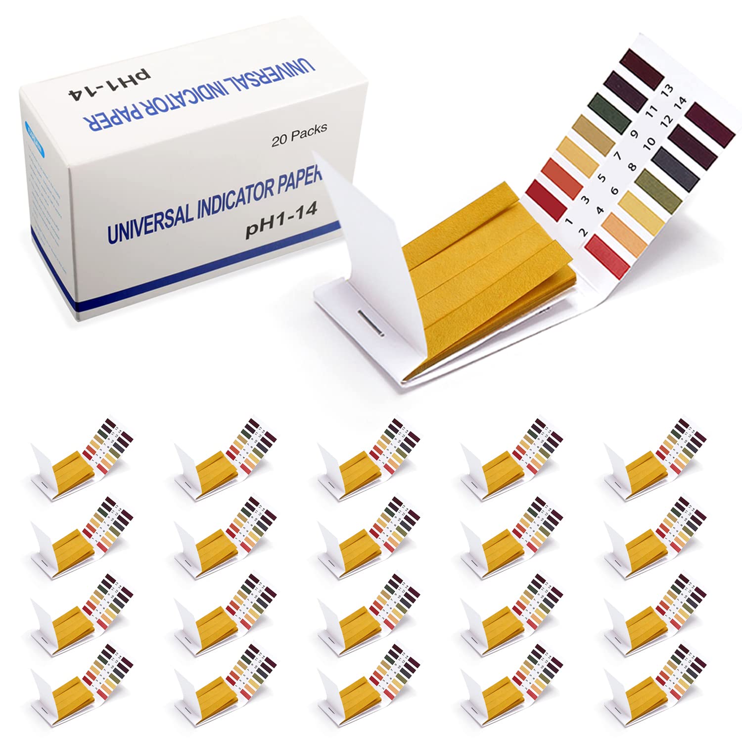 pH Test Strips, 1600PCS Full Range 114 Litmus Paper pH Soap Making Testing Strips for Water