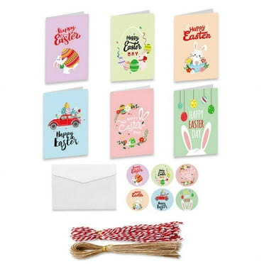 Symkmb 30Pack Easter Invitations for with Envelopes and Stickers, Cute Easter Invitations Cards for Kid paper