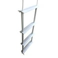 thumbnail image 4 of Pactrade Marine Inflatable Boat Kayak 4-Step White Folding PE Rope PVC Ladder for Emergency, 4 of 5