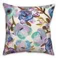 thumbnail image 2 of Creative Products Painted Florals Purple 18 x 18 Indoor / Outdoor Pillow, 2 of 3