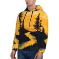 thumbnail image 3 of Sikiie Sunset River Pine Trees Men's Hoodie, Essentials Hoodie, Sweatshirt, Pullover Hooded Sweatshirt for Men-Small, 3 of 7