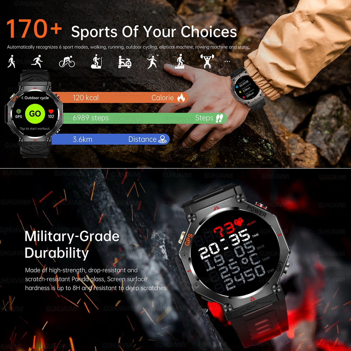 64GB Large Memory APP Download Smart Watch Men 200W+800W HD Dual Camera Video Call 4G/5G SIM Card Wifi Global Version Smartwatch