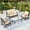 Beige, variant on Sophia & William 4 Seat Patio Conversation Set,Outdoor Furniture Set with Rocking Chairs & Loveseat, Gray