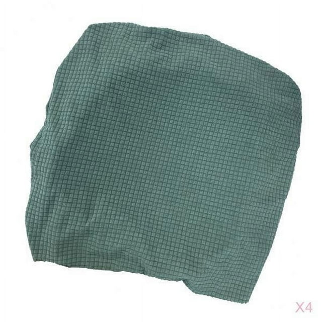 Funda impermeable para asiento de silla de comedor, 4 piezas, elastano superelástico Verde