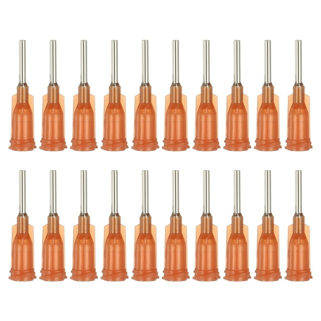 Aiguilles de Distribution 15Ga, 52 Pcs 1/2 Pouce Aiguilles de Distribution Industrielles à Pointe Émoussée avec Aiguille Luer Lock pour Remplir Encres Liquides Adhésif Colle Huile, Brun Foncé