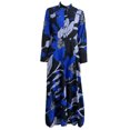 thumbnail image 4 of Jienlioq Femmes Robe Décolleté Femmes Casual Imprimé Bouton à Manches Longues Robe à Col Rond, 4 of 4