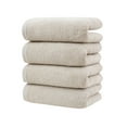 thumbnail image 2 of 4-Pack Cotton Towels | 100% Natural Beige Washcloths | 30.7X13.38 Inches | Ultra Absorbent & Quick Dry Face Towels | Eu Us Export Quality | Soft Bath & Travel Towel Set, 2 of 6