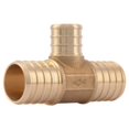 thumbnail image 1 of 1 x 1 x 0.75 in. RT LF Brass Pex Tee, 1 of 1