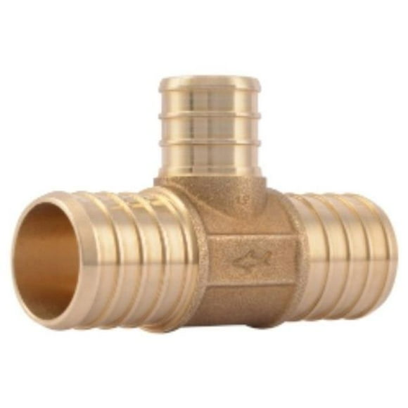 1 x 1 x 0.75 in. RT LF Brass Pex Tee