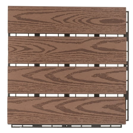 PBPBOX Interlocking Floor Tile Interlocking Decking Tile Coffee Plastic 1 Set