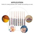 thumbnail image 3 of FRCOLOR Knitting Needles 9pcs Weaving Tools Set Polymer Clay Handle Crochet Hooks Kit for Home Use,6.1"X0.47"X0.47", 3 of 5