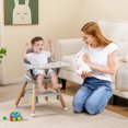 thumbnail image 3 of Patiojoy 3 in 1 High Chairs for Babies and Toddlers, Eat and Grow Convertible Highchair with Foot Rest Grey, 3 of 9