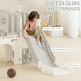 thumbnail image 6 of KORIMEFA 8 in 1 Kids Slide Set with Climber, Toddler Climber Slide Play Set with Basketball Hoop, Tunnel, Toddler Playground Outdoor Indoor layground Slide Playset Age 1+, 6 of 14