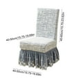 thumbnail image 3 of Uxgjfwu Full Coverage Jacquard Hotel Style Chair Cover, Thickened Elastic One-Piece Dining Chair Cover, Skirt Design Seat Protector for Home Decoration and Furniture, 3 of 6