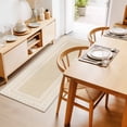 Beige Washable Runner Rugs 2'x6', Boho Diamond Pattern Border Rustic ...
