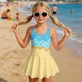 thumbnail image 3 of DISNIMO Girls One Piece Swimsuits Ice Cream Printed Kids Sleeveless Bathing Suit with Skirt Comfortable Breathable Swimwear Size 7-8 Years, 3 of 8