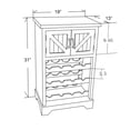 thumbnail image 6 of LuxenHome White and Natural Wood 2-Door Wine Cabinet, 6 of 9