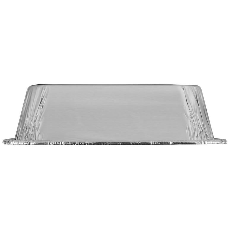 KitchenDance Disposable Silver 13 x 9 x 2 Aluminum Cake pans with Lids -  80 Ounces Rectangular Baking Pan Perfect for Cakes, Casseroles - Non Stick