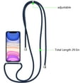 thumbnail image 2 of Compatible with iPhone 11,Clear Case with Adjustable Lanyard,Soft Slim TPU Shockproof Protective Crossbody Case for iPhone 11,6.1 inch-Navy Blue, 2 of 13