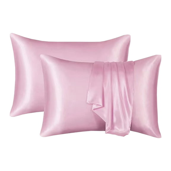 Yoloke Satin Pillowcase for hair and skin, Silk Satin Pillowcase 2 Pack, Queen Size Pillow Cases Set of 2, Silky Pillow Cover with Envelope Closure