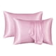 thumbnail image 2 of Funda de almohada de satén de seda con emulación de piezas, cómoda funda de almohada para cama, fundas de almohada de belleza capilar, funda de almohada de seda, 2 of 7