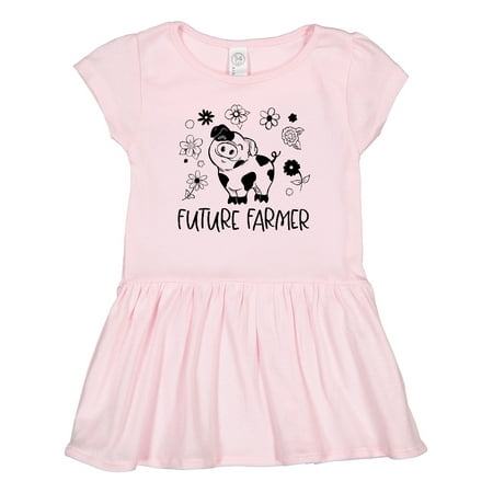 

Inktastic Future Farmer Cute Pig and Flowers Gift Toddler Girl Dress