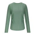 thumbnail image 4 of Ruimatai Women's Lace Top Long Sleeve Shirt Flowy Comfortable Round Neck Blouse, 4 of 6