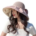 thumbnail image 5 of Women Wide Brim Breathable Fisherman Hat,Hollow Breathable Bowknot Decoration Face Protection Sunshade Hat, 5 of 7