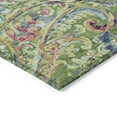 thumbnail image 5 of HomeRoots 588607 5 x 8 ft. Paisley Washable Indoor & Outdoor Rectangle Area Rug, Fern Green & Artichoke Green, 5 of 5