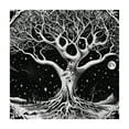 thumbnail image 4 of WYYP Tree of Life Stars Moon Square Table Cover 100% Polyester Fiber 46*46, 4 of 8