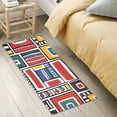 thumbnail image 4 of Bath Mat Soft Plush Non-Slip Absorbent Bathroom Rugs 39"x20" Square Shaped Geometric, 4 of 8