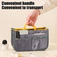 thumbnail image 4 of Bolsa Organizadora de Viaje con Doble Cremallera, Bolsillos de Malla Transparente y Diseño Multicompartimento: Bolsa de Almacenamiento Plegable de Poliéster para Cosméticos, Artículos de Aseo, Papele, 4 of 6