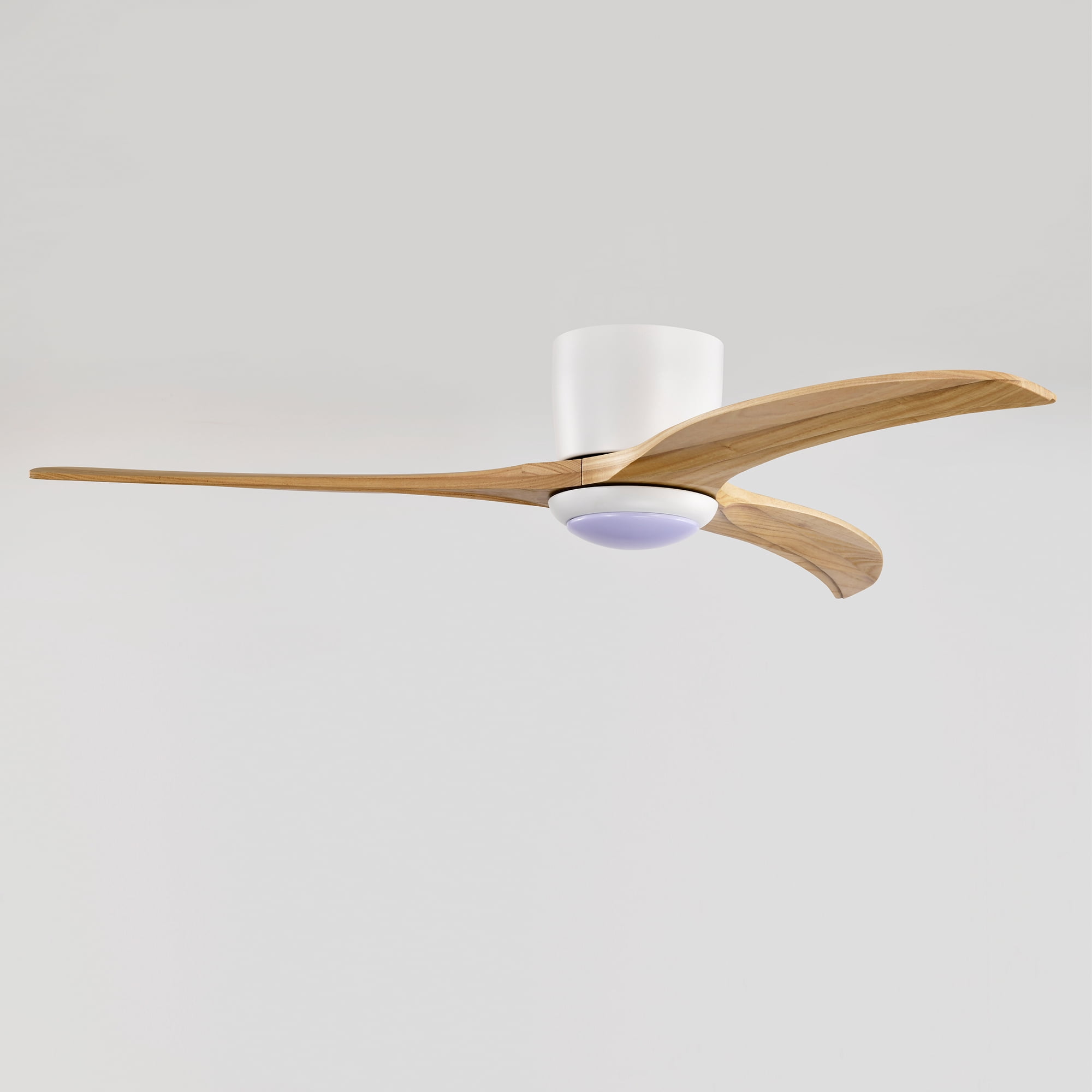 BOFANG Ultra Quiet Bedroom Ceiling Fan, Low Profile with Light & Remote, Modern 52 inch Design,Natural