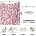 thumbnail image 4 of Christmas Throw Blanket for Couch 60x50,Pink Winter Holiday Festival Cute Xmas Trees Reindeer Snowflake Blankets for Woman,Soft Flannel Fleece Blankets for Home Living Room Bed Chair Decor, 4 of 7