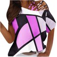 thumbnail image 1 of Camiseta sin tirantes con estampado de amor de manga corta y cuello redondo de verano para mujer Blusas OAVQHLG3B Store  lin121212, 1 of 5