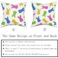 thumbnail image 5 of Easter Pillow Covers 16x16 Set of 2 Hot Pink Green Blue Yellow Bunny Spring Decor Soft Cotton Square Cushion Case for Home Couch Bed, 5 of 6