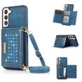 thumbnail image 1 of ELEHOLD Crossbody Wallet Case for  Samsung Galaxy S23 Plus/S23+, RFID Blocking Card Holders Bling Diamond Sparkle Design Detachable Shoulder Strap for Girls Women Purse Case,Blue, 1 of 8