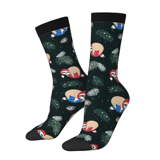 Balery Baby Sloths Sleeping Calcetas Largas con Estampado para Hombre y Mujer – Suaves y Transpirables, Talla Única (US 5-11)