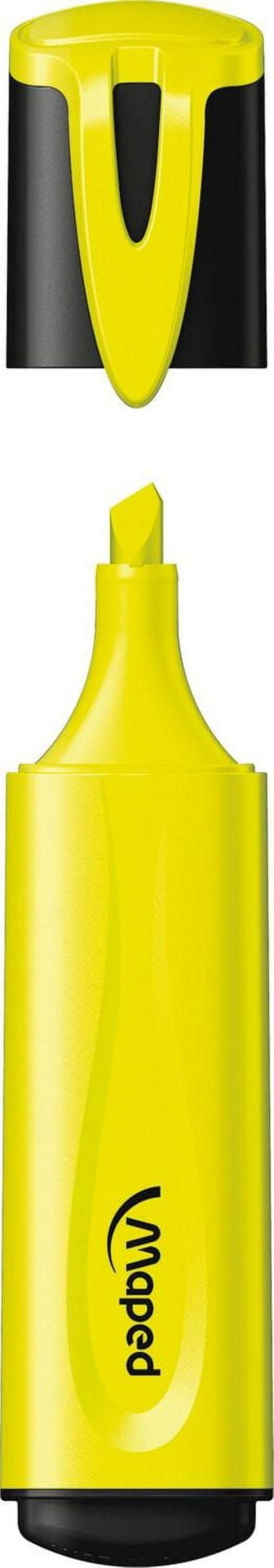 Maped Yellow Highlighter - Chisel tip, yellow Bright colours to highlight your writing