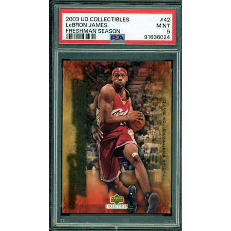 LeBron James Rookie Card 2003-04 UD Collectibles Freshman Season #42 PSA 9