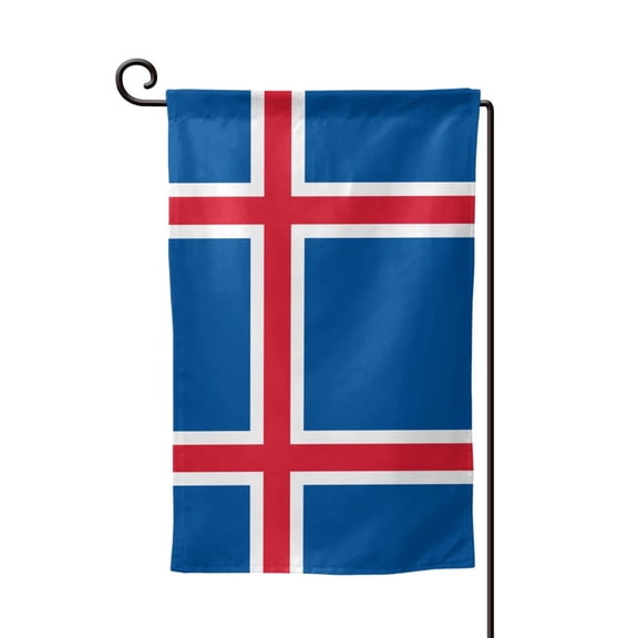 Iceland Flag Double Sided Garden Flag for Indoor Outdoor Decorations 12.5 * 18 Inches Square