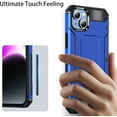 thumbnail image 2 of for iPhone 13 Pro Case Built in Kickstand Heavy Duty Dual Layer  Grade Drop Protection Case，for Women and Men-Dark Blue, 2 of 6