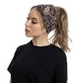 thumbnail image 2 of Lumistal Headbands for Women, Stretchy Non Slip Soft Cotton Cloth Hair Bands Multifunctional Sports Fitness Yoga Headband for Sports Workout Yoga and Running D One Size, 2 of 4