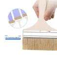 thumbnail image 3 of 3X 6 inch Wide Bristle Hair Wooden Handle Paint Brush Wall Painting Tool, 3 of 8