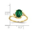thumbnail image 2 of Primal Gold 14 Karat Yellow Gold 8x6mm Oval Mount St. Helens and Diamond Ring, 2 of 3