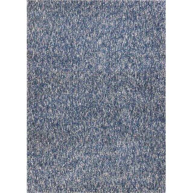 HomeRoots 349879 7 ft. 6 in. x 9 ft. 6 in. Polyester Indigo & Ivory Heather Area Rug